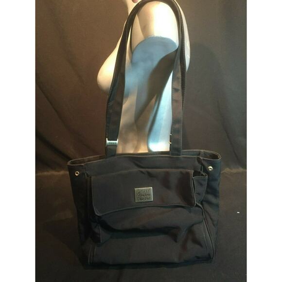 DKNY Donna Karan New York Basic Black Tote Purse Handbag Large Compartment Bag - Picture 4 of 13